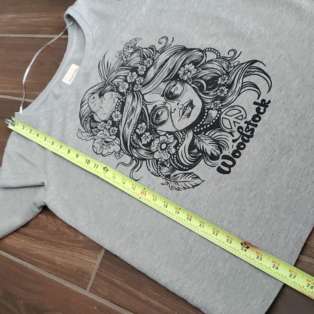 Selected Femme Jeans Grey Light Sweater Short Sleeve Crew Neck Top Women M - Picture 7 of 7